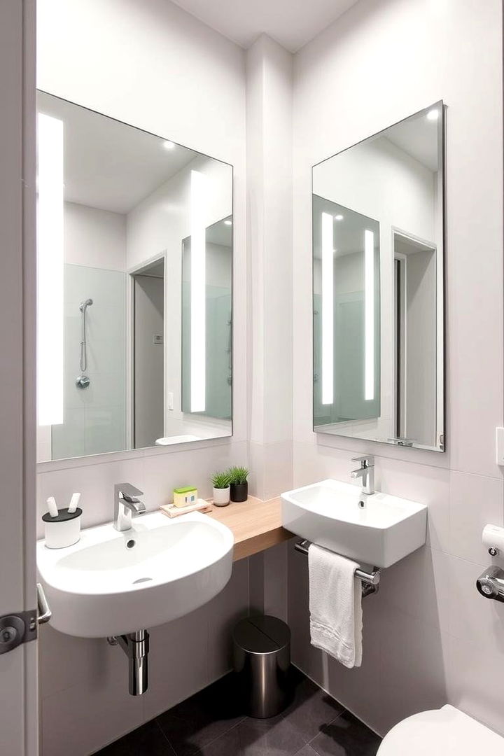 Innovative Use of Mirrors for Space Enhancement - 22 Scandinavian Bathroom Ideas