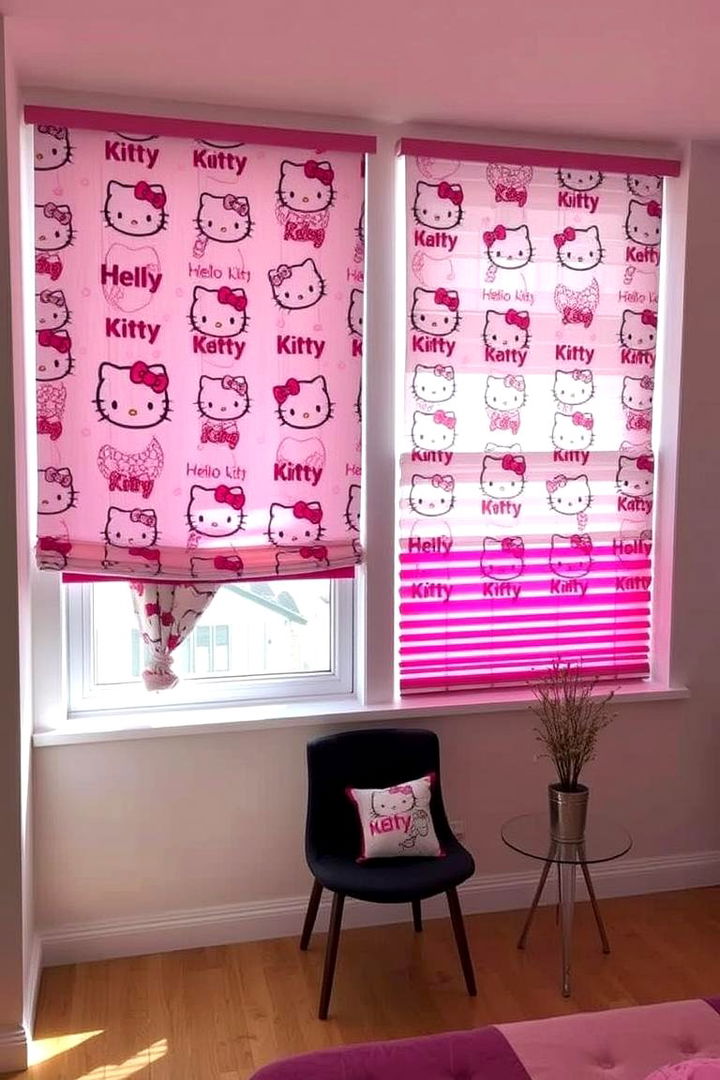 Innovative Window Treatments - 22 Hello Kitty Bedroom Ideas