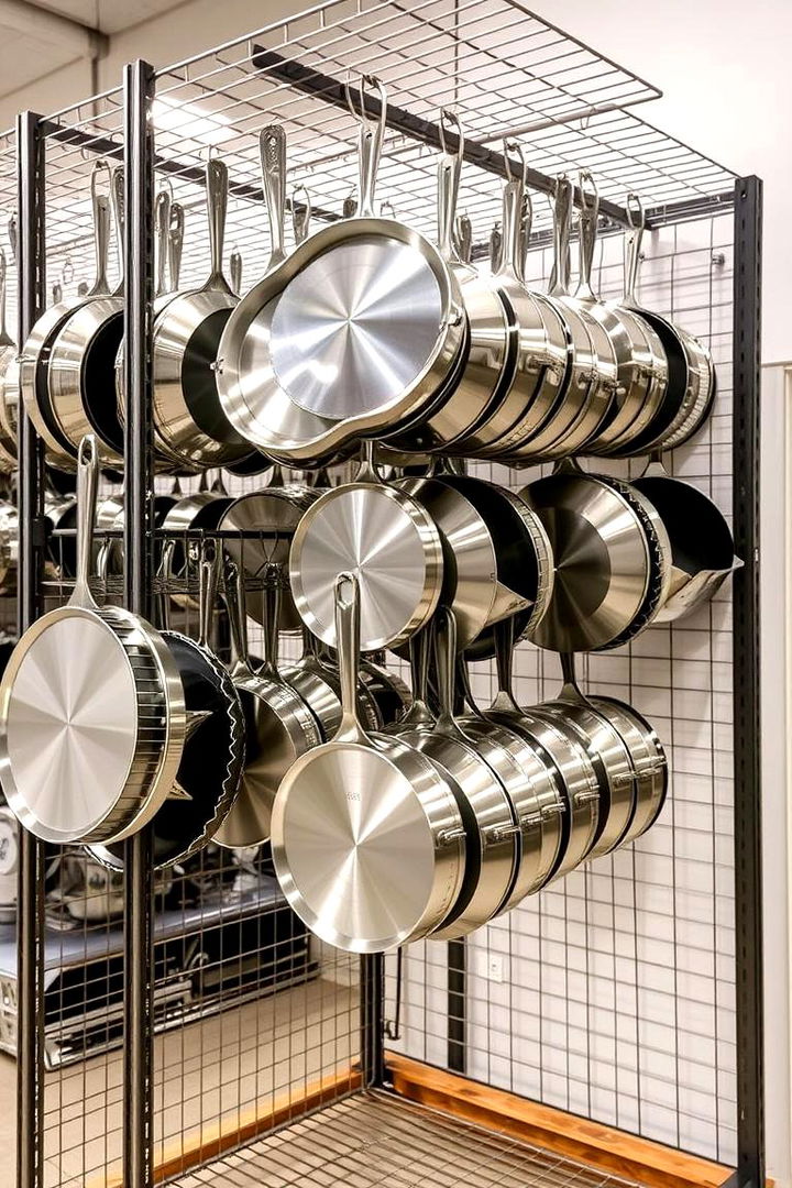 Innovative Wire Rack Displays - 22 Pots and Pans Storage Ideas