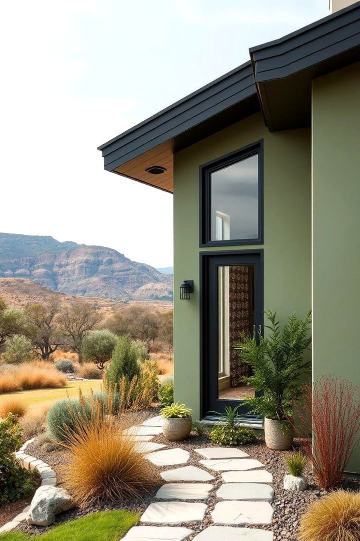 Inspiration from Natural Landscapes - 22 Sage Green House With Black Trim Ideas