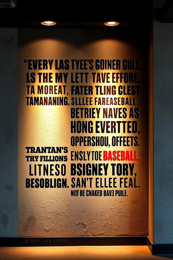 Inspirational Baseball Quote Murals - 22 Baseball Room Decor Ideas