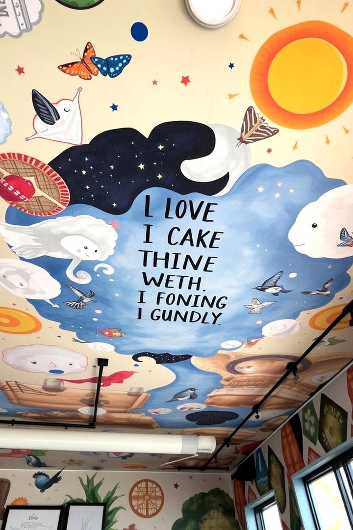 Inspirational Ceiling Murals in Unique Spaces - 22 Ceiling Murals