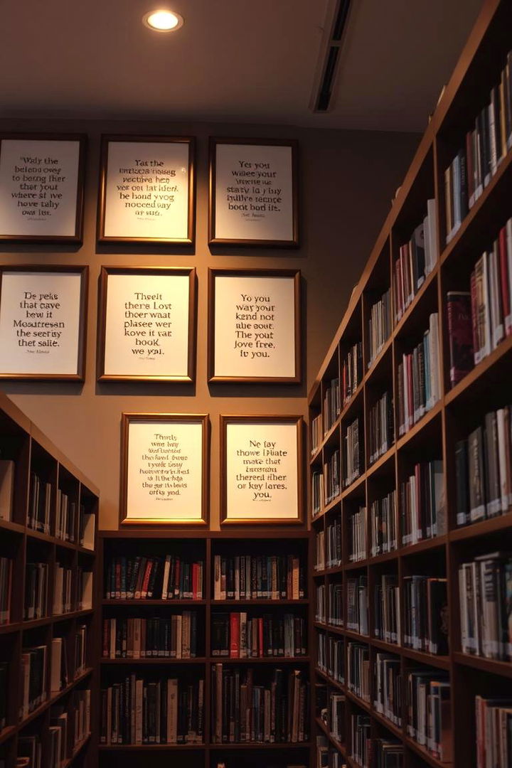 Inspirational Quote Library - 22 Home Library Ideas
