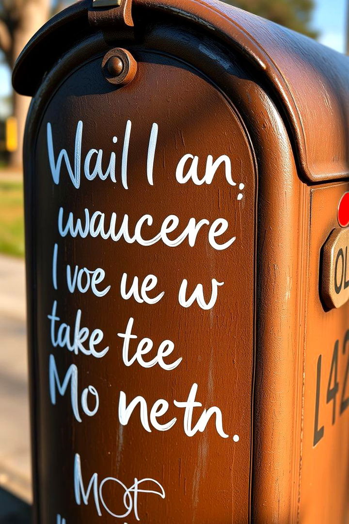 Inspirational Quote Mailbox Post - 22 Mailbox Post Ideas