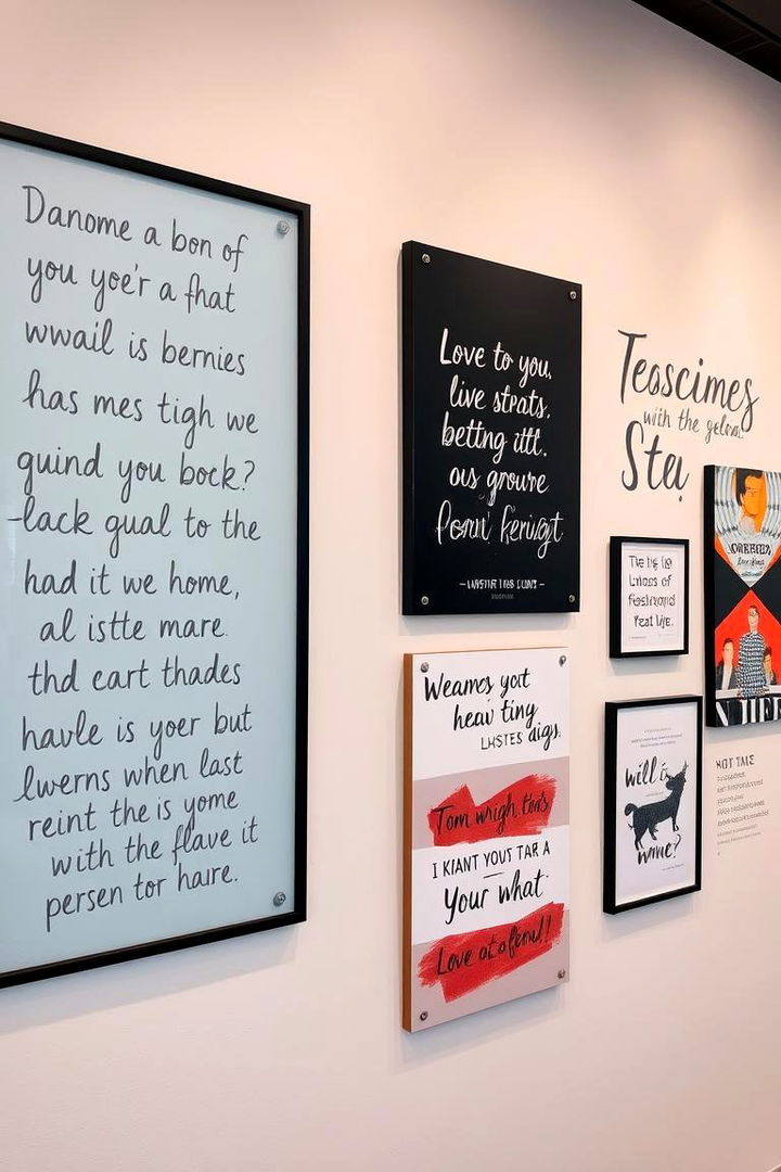 Inspirational Quotes Wall - 22 Wall Collage Ideas