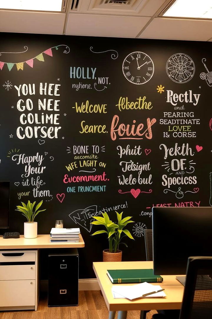 Inspirational Workspace Chalkboards - 22 Chalkboard Ideas