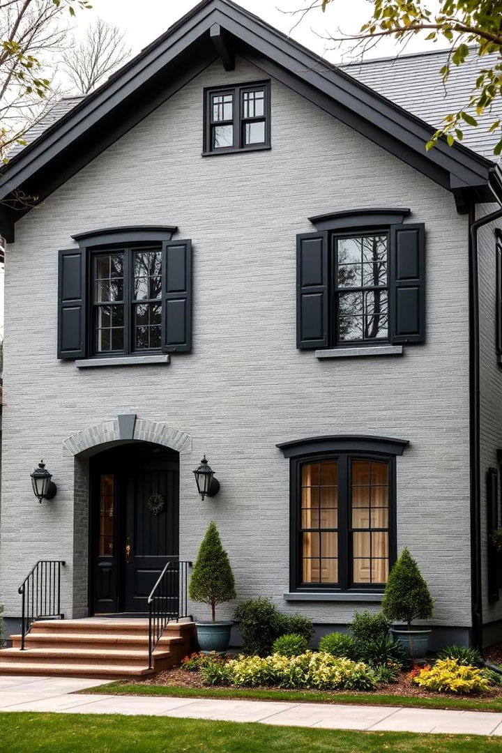 Inspirations from History - 22 Grey House With Black Trim