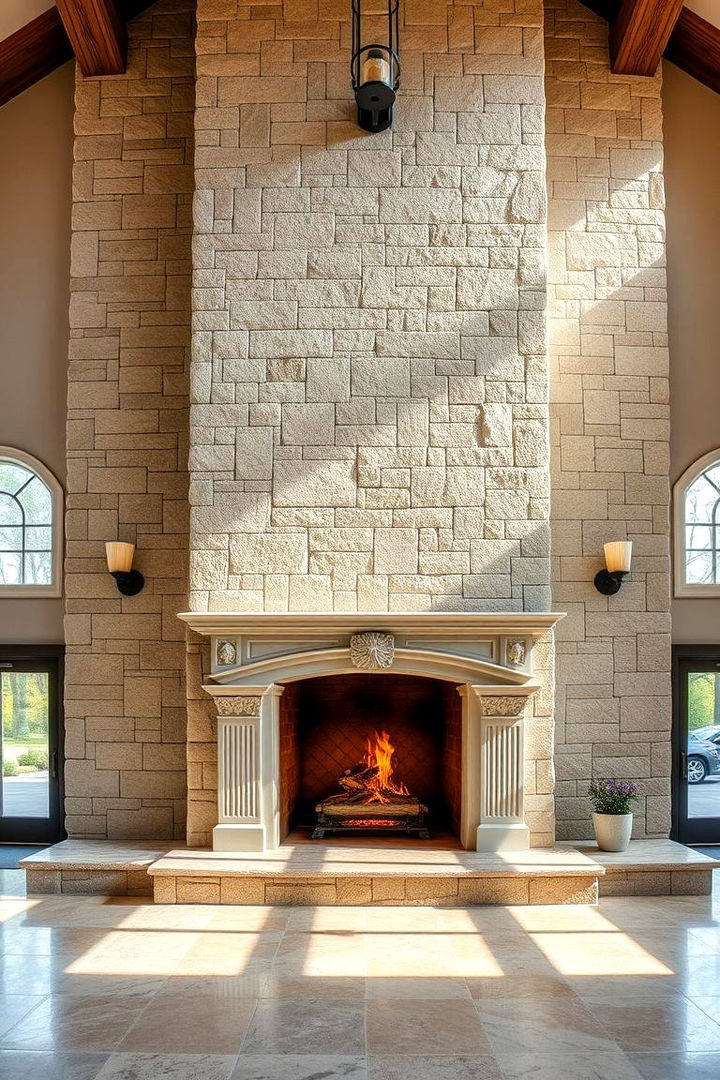 Inspire Lasting Impressions - 22 Floor-to-Ceiling Stone Fireplace Ideas