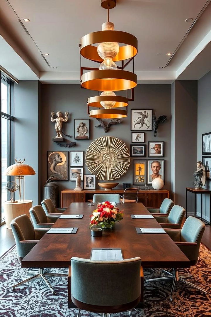Inspiring Atmosphere with Dynamic Artifacts - 22 Conference Room Design Ideas and Inspiration