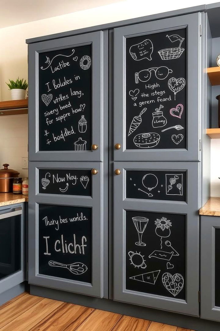 Inspiring Chalkboard Surfaces - 22 Painting Kitchen Cabinet Ideas