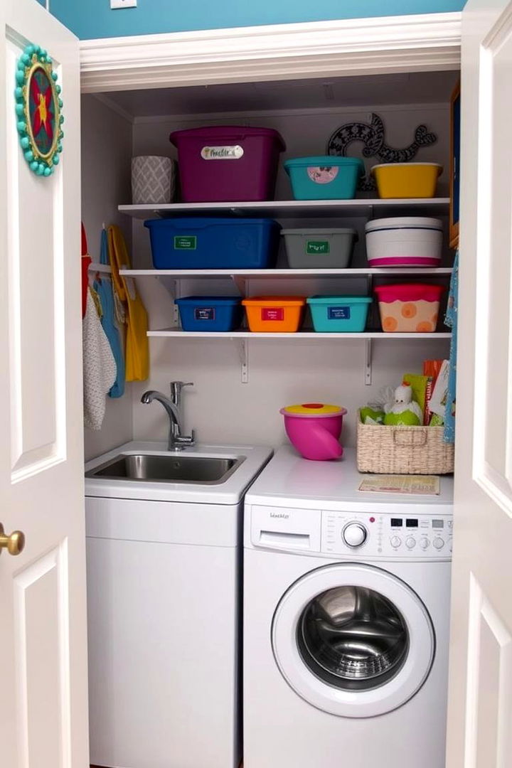 Inspiring Decor with Colorful Accents - 22 Laundry Closet Ideas