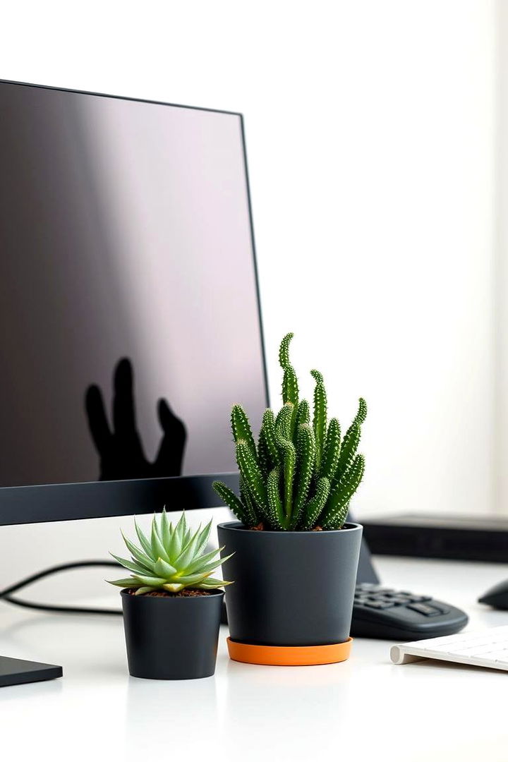 Inspiring Office Desk Greenery - 22 Ways Decorating With Plants