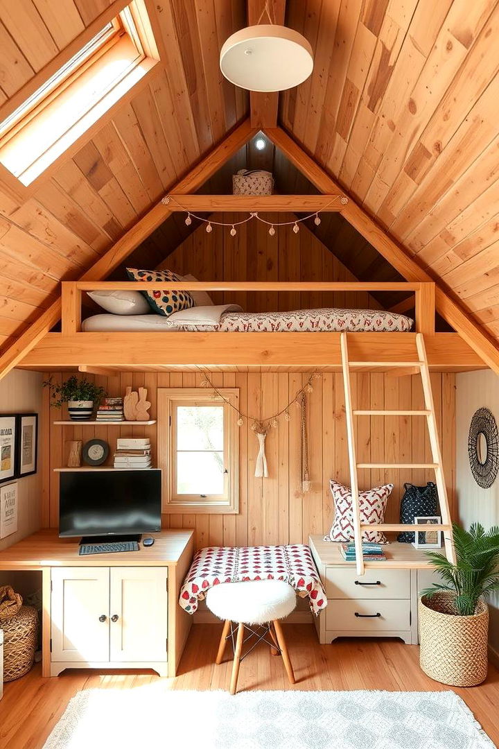 Install Loft Beds - 22 Low Ceiling Small Attic Room Ideas