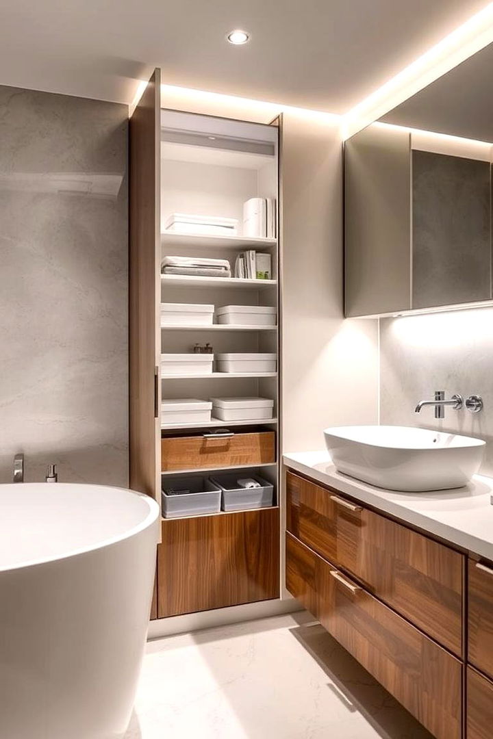 Install Pull Out Cabinets - 22 Bathroom Cabinet Organization Ideas
