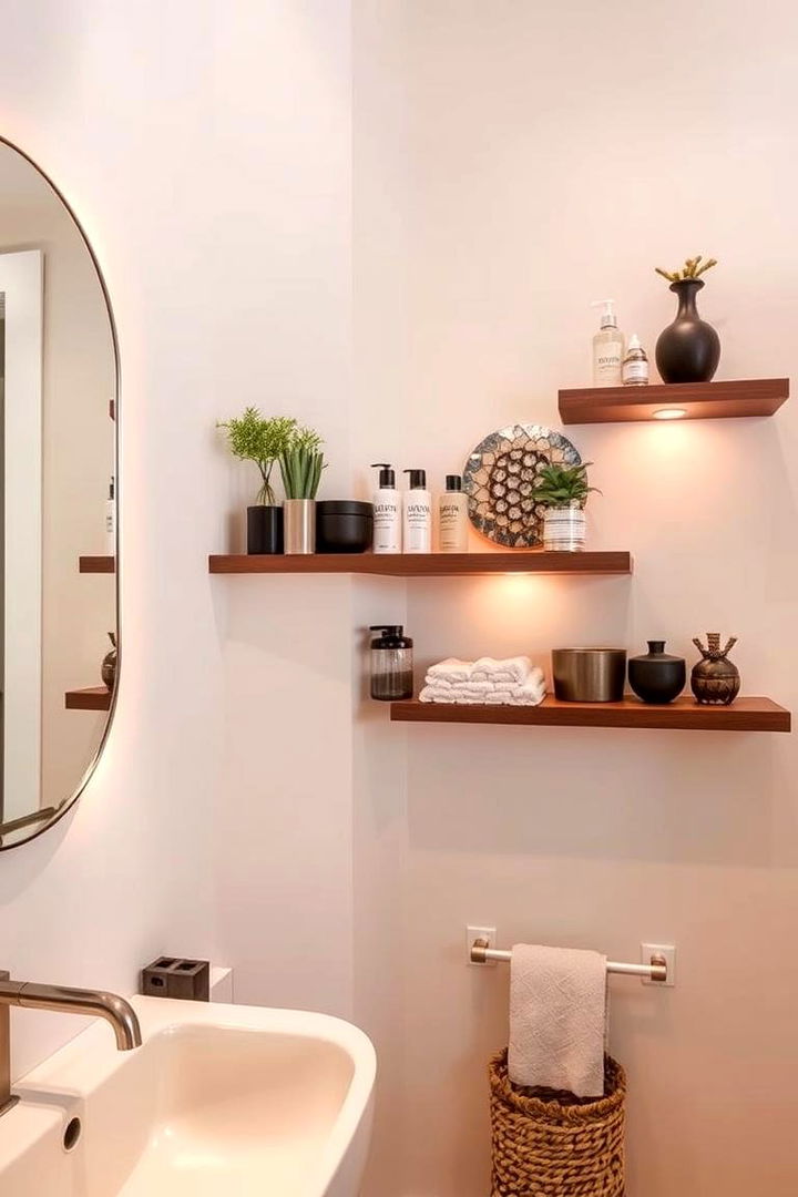 Install Shelving Units - 22 Bathroom Organization Ideas