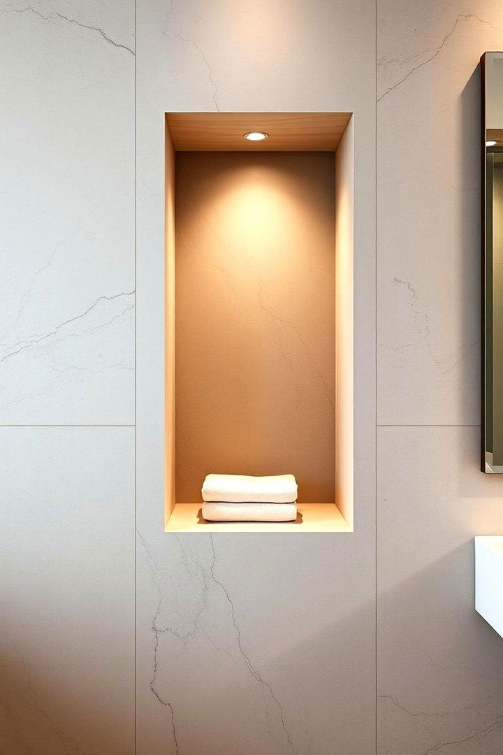 Installing a Niche for Storage - 22 Pedestal Sink Storage Ideas