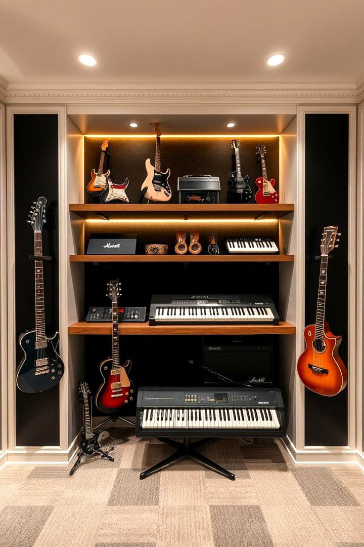 Instrument Display Showcase - 22 Music Room Ideas