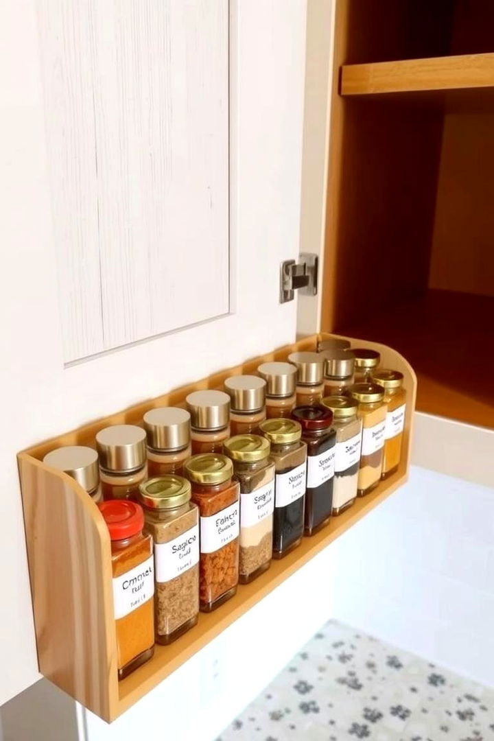 Integrate Spice Racks - 22 Kitchen Cabinet Organization Ideas