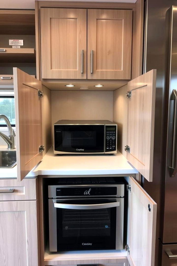 Integrated Appliance Garages - 22 Blind Corner Kitchen Cabinet Ideas