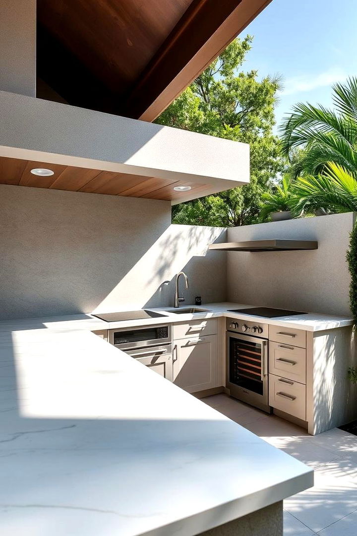 Integrated Appliances - 22 Outdoor Kitchen Countertop Ideas
