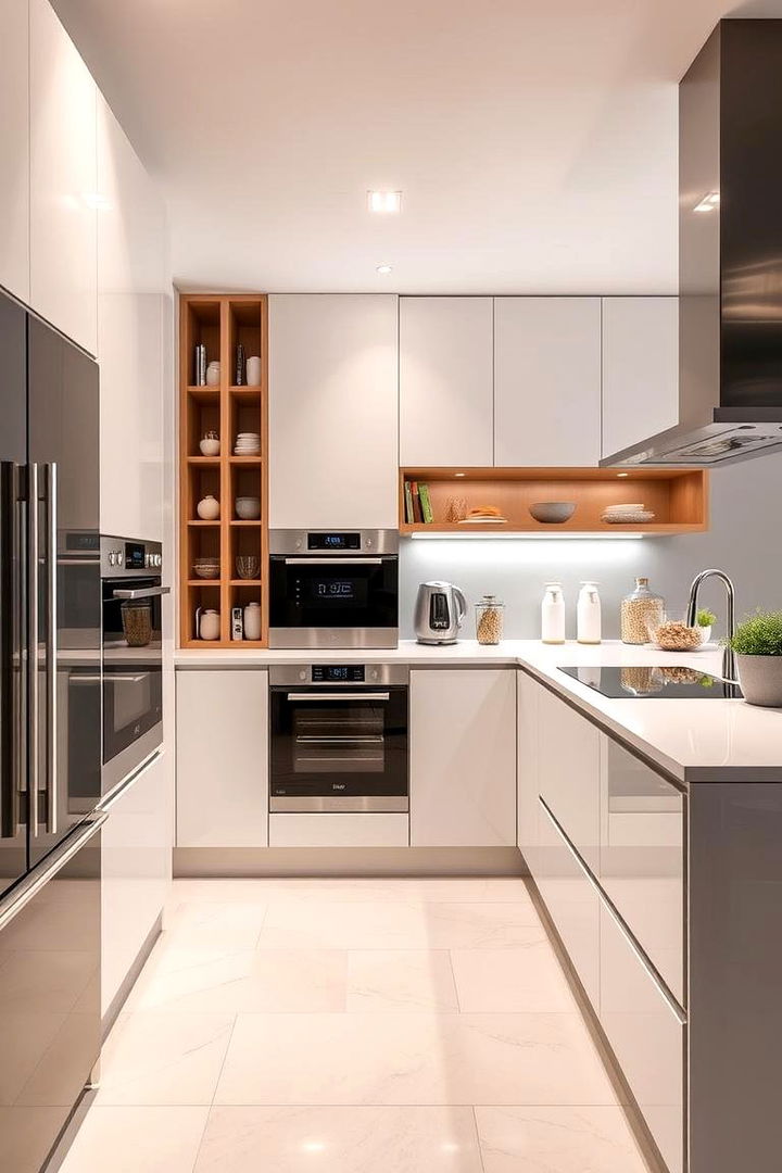 Integrated Appliances Magic - 22 l shaped kitchen ideas