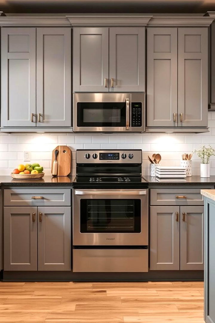 Integrated Appliances and Smart Tech - 22 Farmhouse Kitchen With Gray Cabinets Ideas