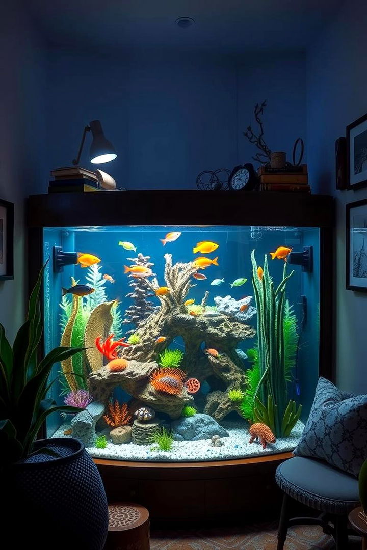 Integrated Aquarium Corners - 22 Mermaid Bedroom Ideas