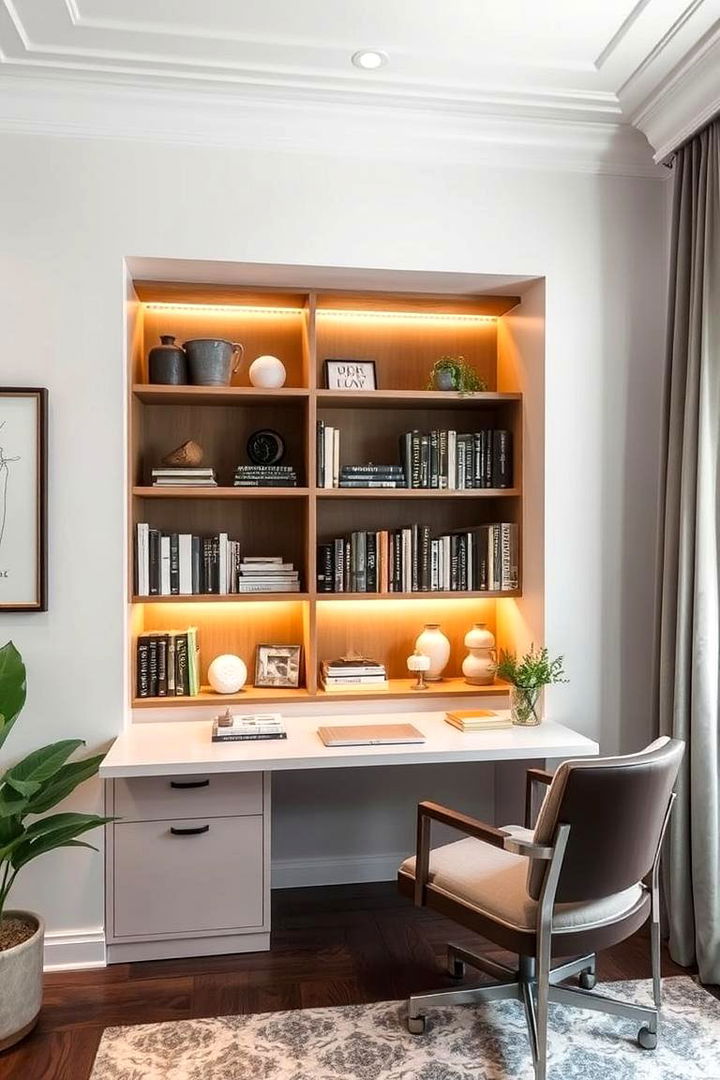 Integrated Bookcase Niche Designs - 22 Wall Niche Ideas