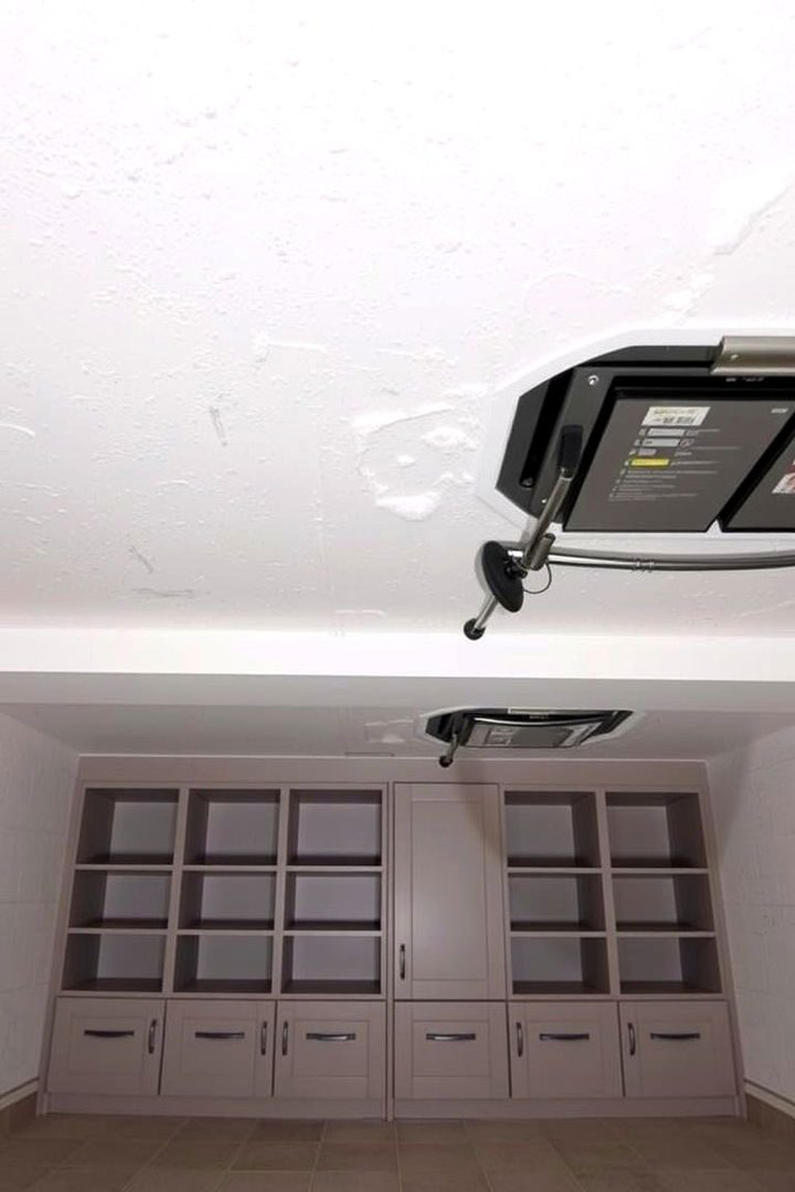 Integrated Ceiling Storage Solutions - 22 Exposed Basement Ceiling Ideas