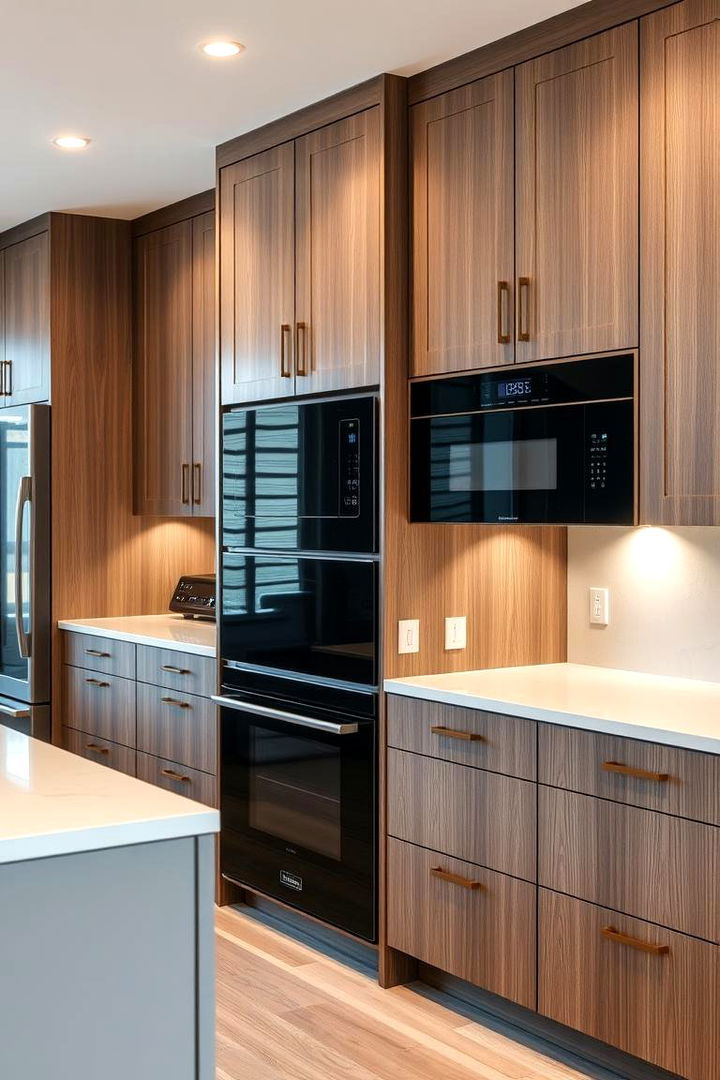 Integrated Designer Elements - 22 Small Kitchen with Black Appliances Ideas