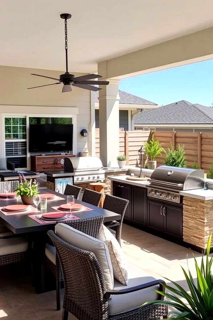 Integrated Dining Space - 22 Bbq Island Ideas