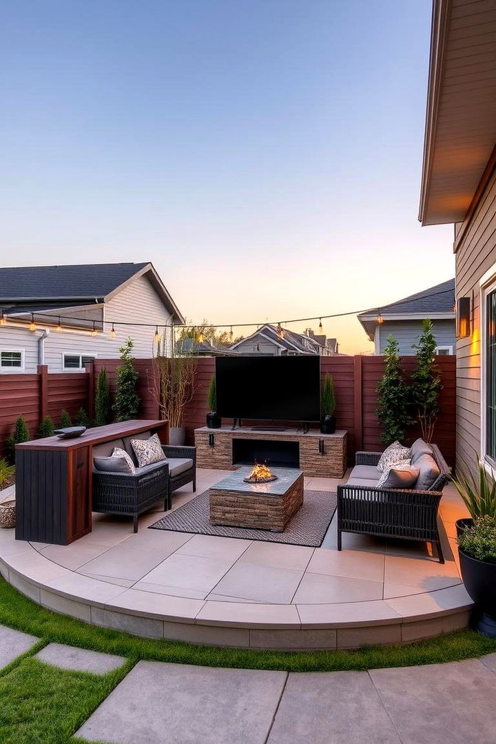Integrated Entertainment Systems - 22 Semi Circle Patio Ideas and Inspiration