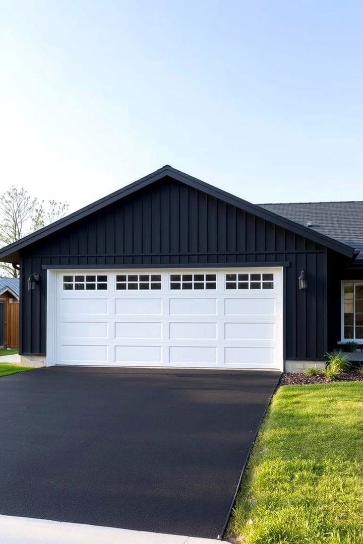 Integrated Garage Designs - 22 Black Modern Farmhouse Exterior Design Ideas