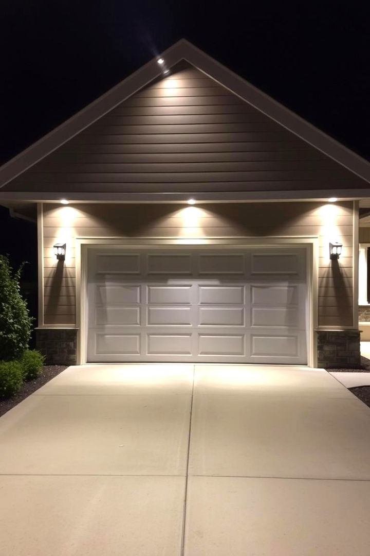 Integrated Garage and Driveway Lighting - 22 Exterior Garage Lighting Ideas