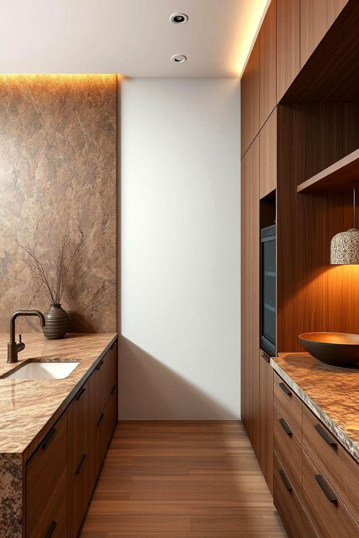 Integrated Granite and Wood Designs - 22 Brown Granite Bathroom Ideas
