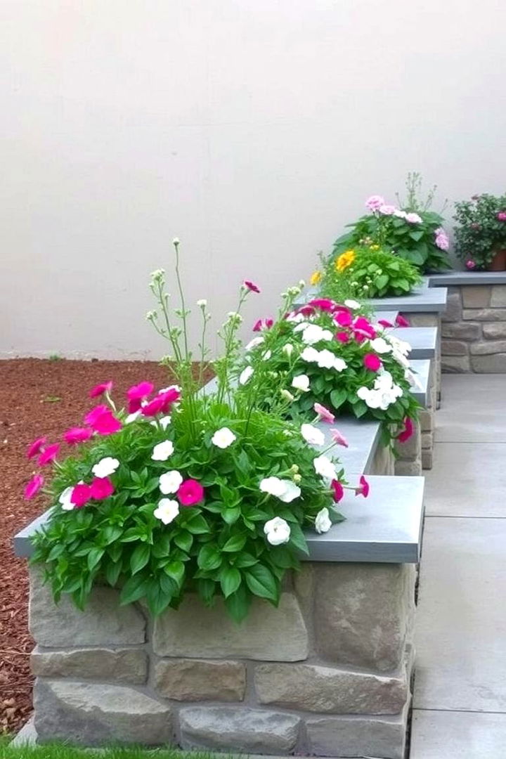 Integrated Greenery and Planters - 22 Raised Concrete Patio Ideas
