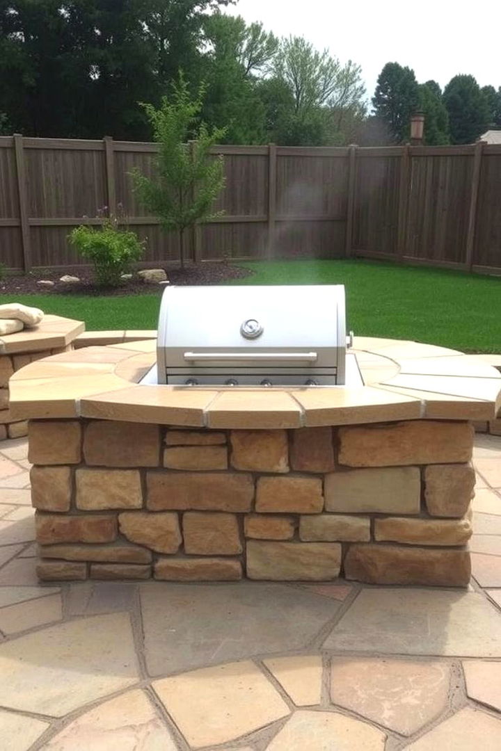 Integrated Grill Stone Fire Pit - 22 Stone Fire Pit Ideas