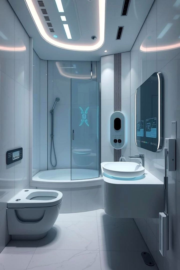 Integrated High Tech Features for Enhanced Experience - 22 Bathroom Remodel Ideas