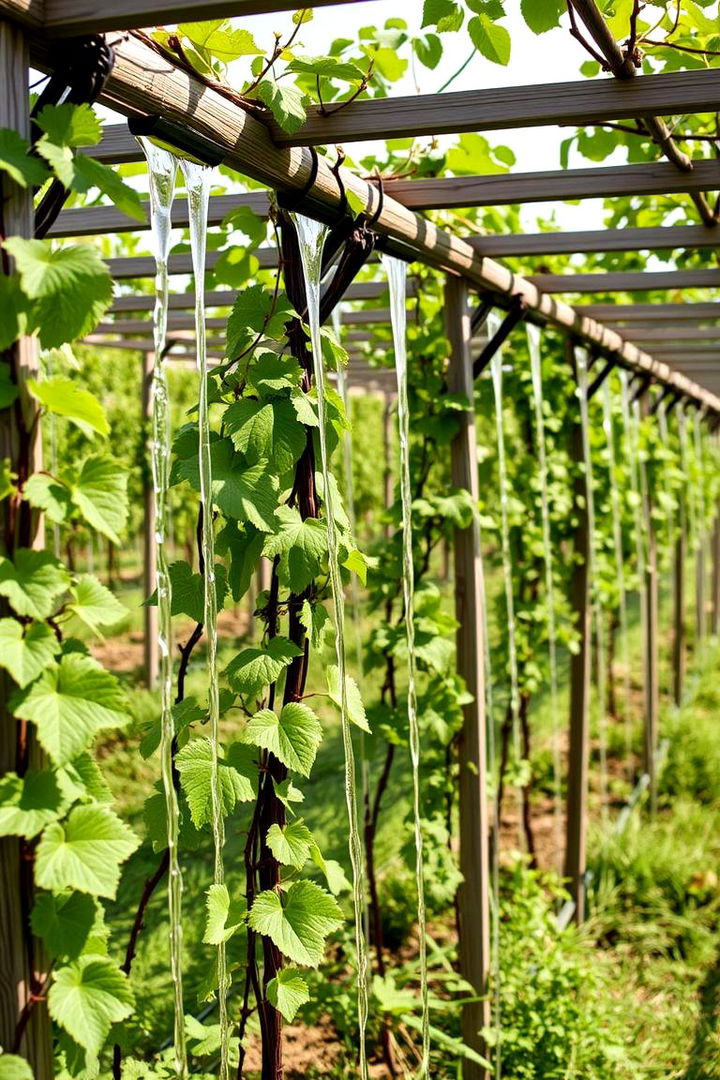 Integrated Irrigation Trellis - 22 Cucumber Trellis Ideas