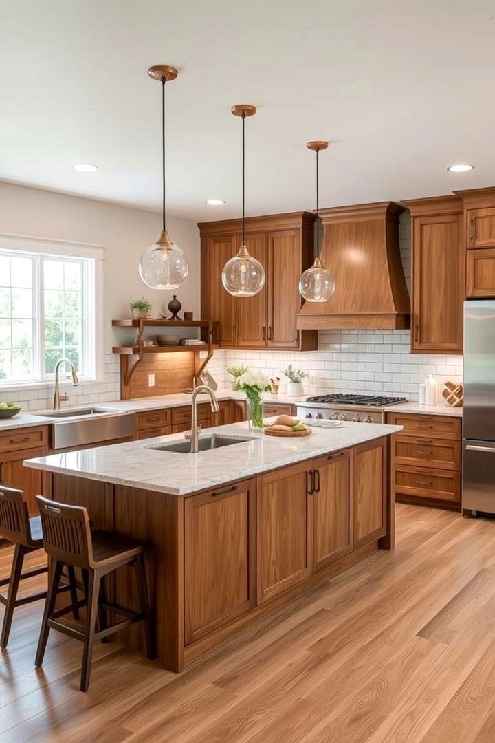 Integrated Island Addition - 22 U Shaped Kitchen Ideas