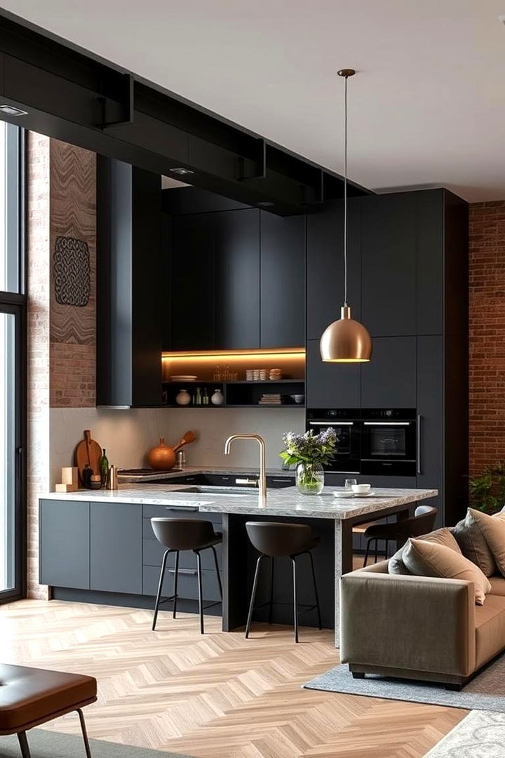 Integrated Kitchen Lounge Flair - 22 Loft-style Living Room Ideas