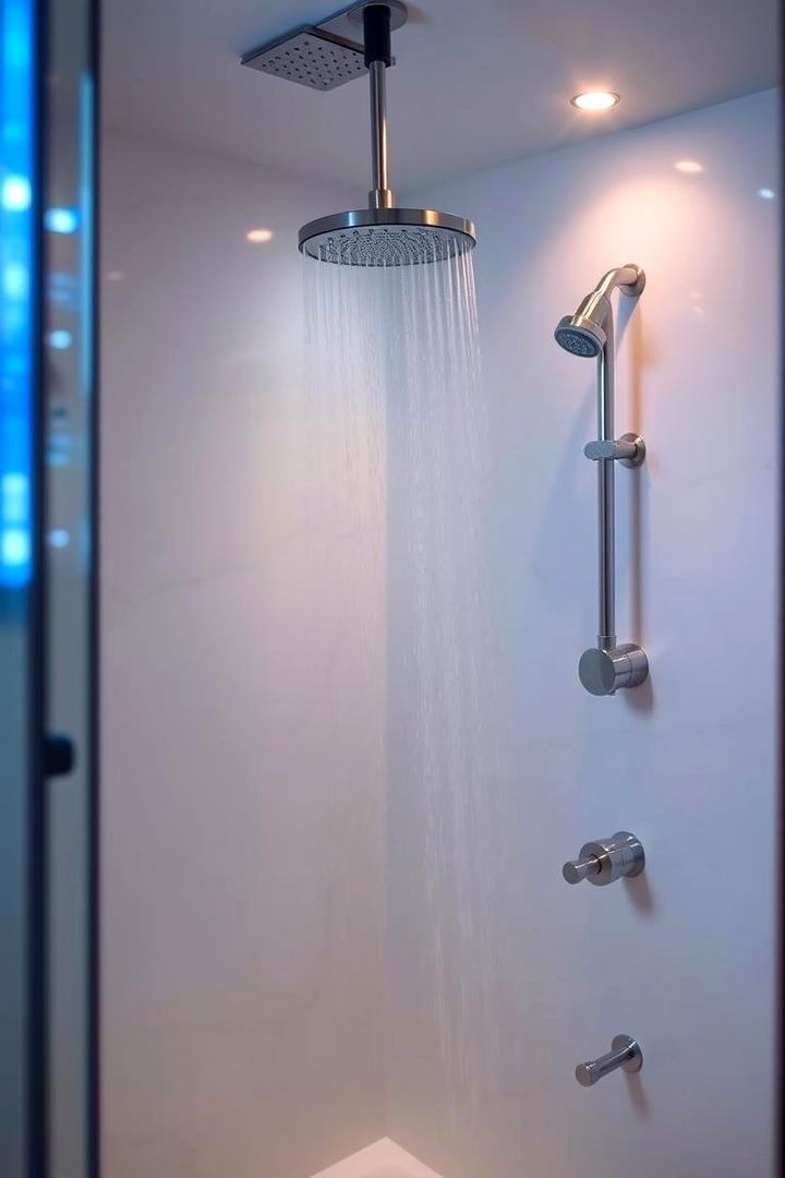 Integrated LED Lighting Effects - 22 Small Shower Ideas