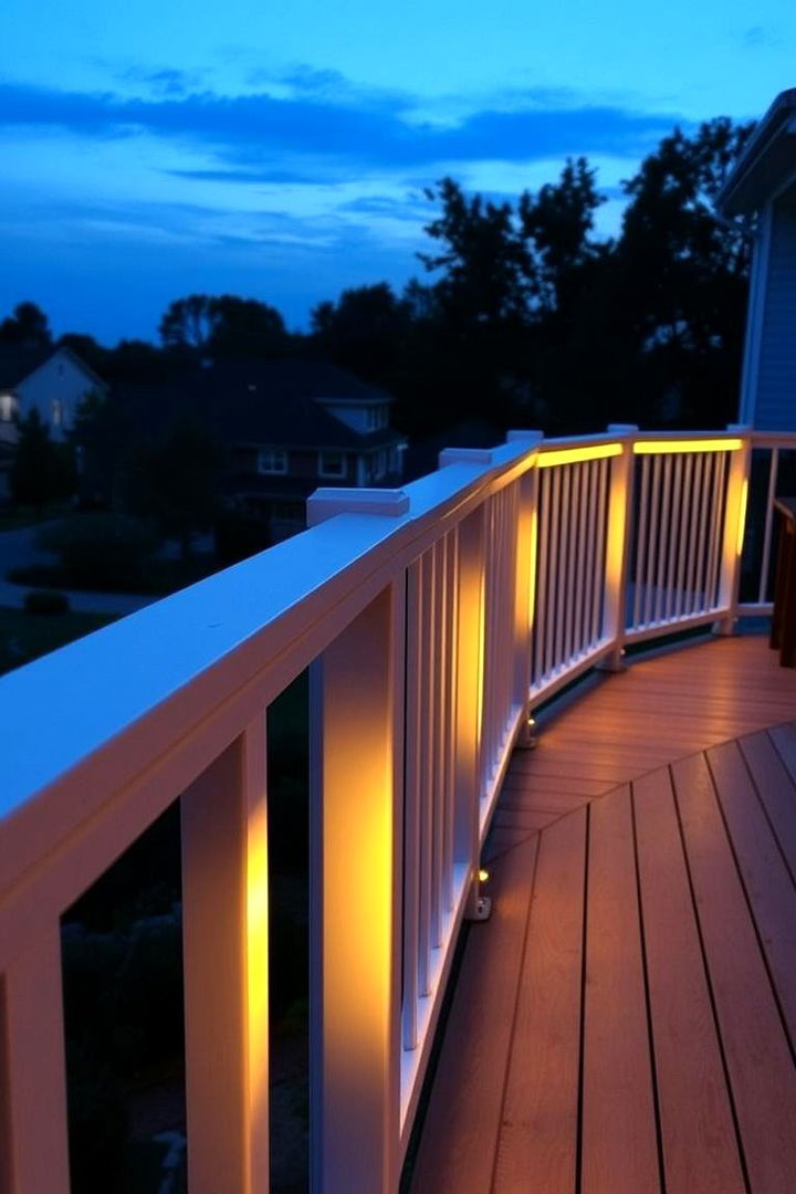Integrated LED Lighting Railing - 22 Deck Railing Ideas