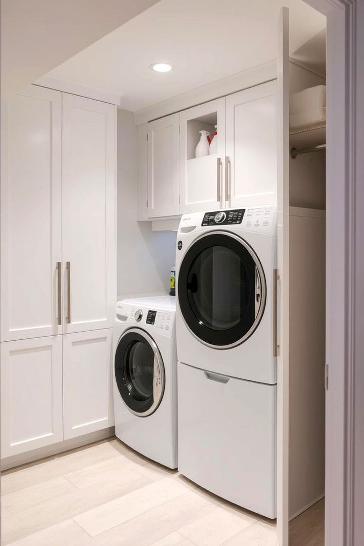 Integrated Laundry Room Storage - 22 Basement Storage Ideas