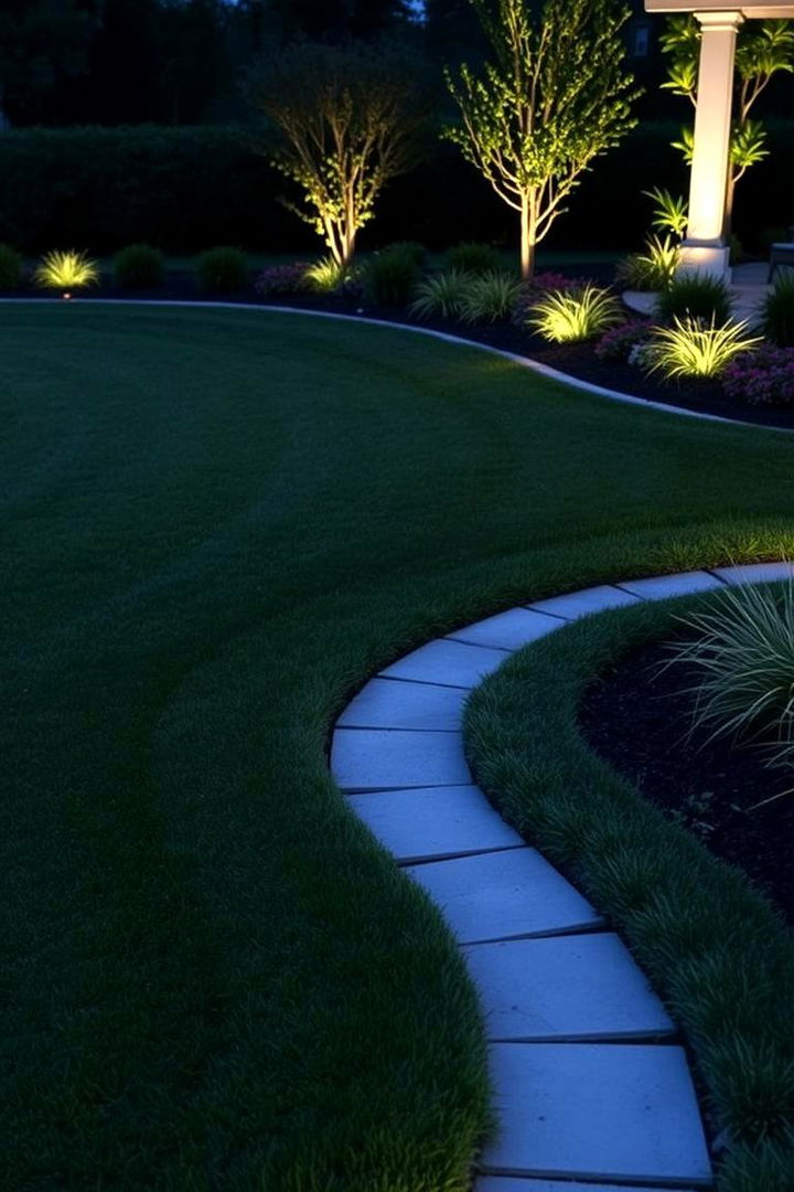Integrated Lawn and Curved Pathway - 22 Small Front Yard Landscaping Ideas