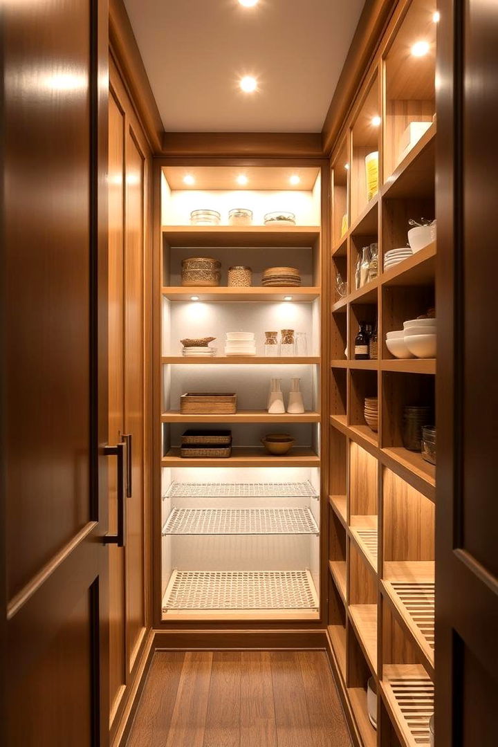 Integrated Light Fixtures - 22 Corner Pantry Ideas