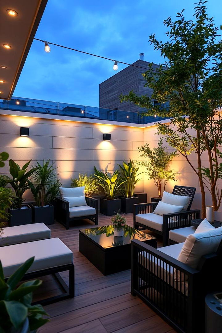Integrated Lighting Accent Terrace - 22 Terrace Design Ideas