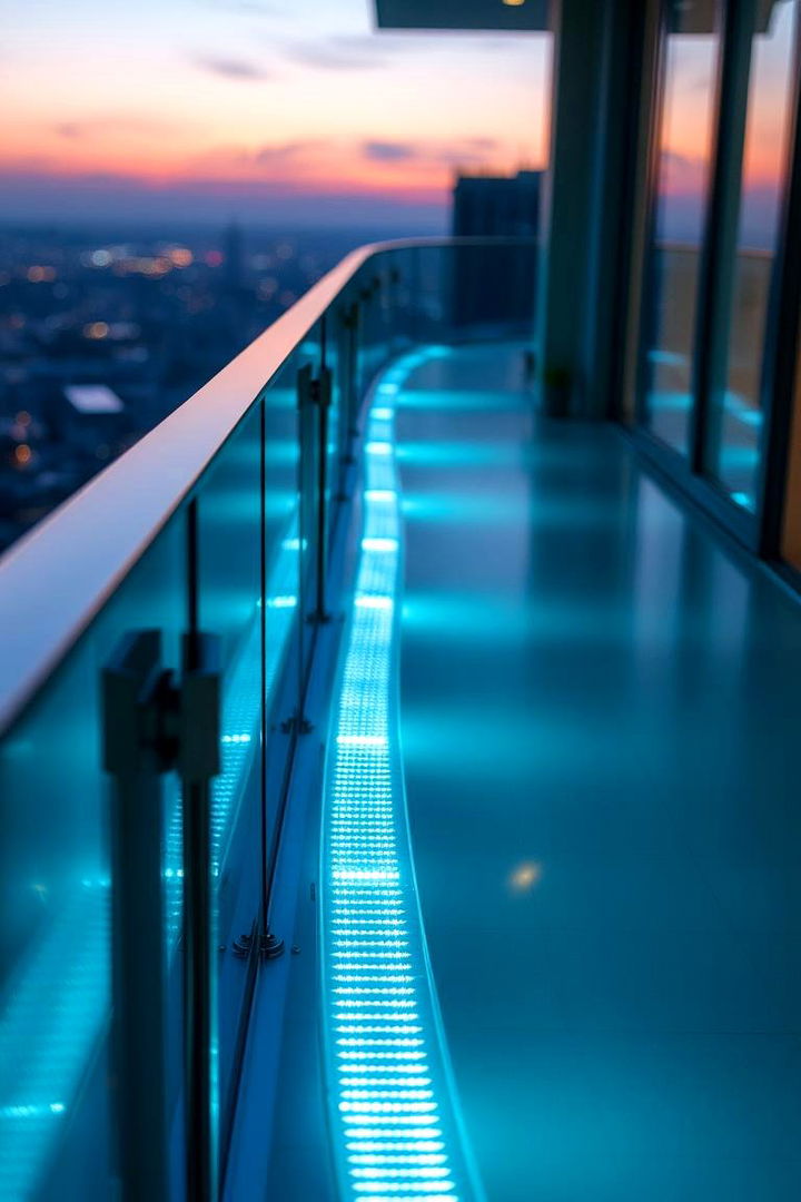 Integrated Lighting Accents - 22 Glass Balcony Design Ideas
