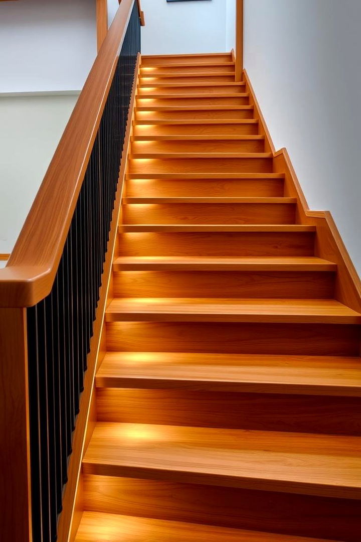 Integrated Lighting Accents - 22 Wooden Staircase Ideas