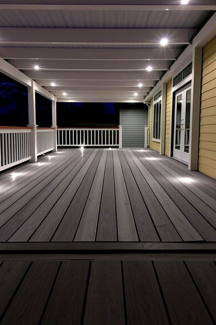 Integrated Lighting Deck Cover - 22 Covered Deck Ideas